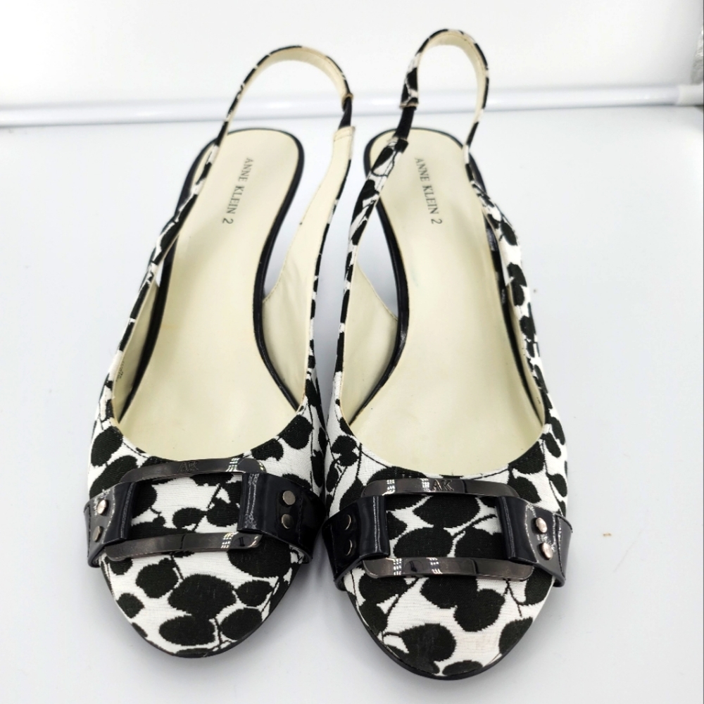 Anne Klein Black and White Heels